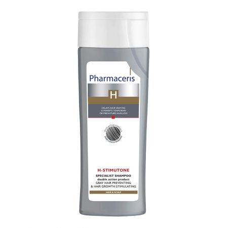 PHARMACERIS H, Stimutone-augimą skatinantis, žiliems plaukams šampūnas, 250ml